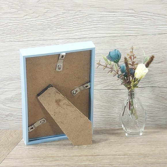 Photo Picture Frame Ornate Light Blue Table Top Display Home Décor 4.25x6.25 in - Picture 9 of 11